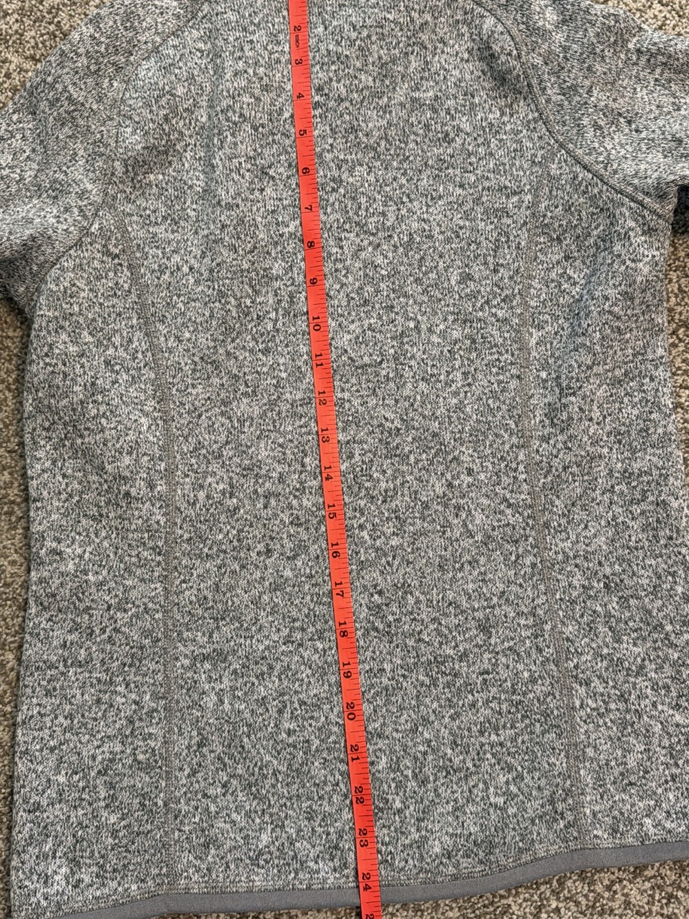Patagonia Heather Gray Quarter-Zip Fleece Pullover - Picture 6 of 8